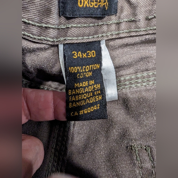 Oxgear carpenter pants. Kyakis. Work pants. Size 34/30. GUC. Green. - Picture 4 of 12